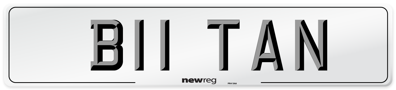 B11 TAN Number Plate from New Reg